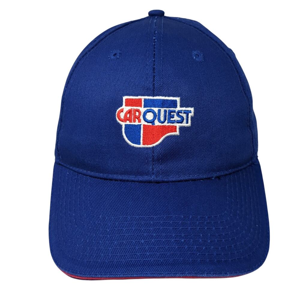 Car Quest Slideback Baseball Cap Blue One Size Adjustable Embroidered 6 Panel